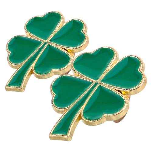 OATIPHO 2 Stück Shamrock Anstecknadeln Kleeblatt Broschen aus Antirutschfest Vielseitig für Damen Party Hochzeit Geburtstag Eleganter Irischer Glücksbringer Schmuck von OATIPHO