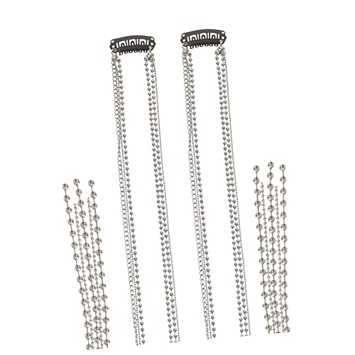 OATIPHO Haarkette 2 Stück Punk Quaste Haarclips Haarschmuck für Zöpfe Damen Haar Accessoires Clips von OATIPHO