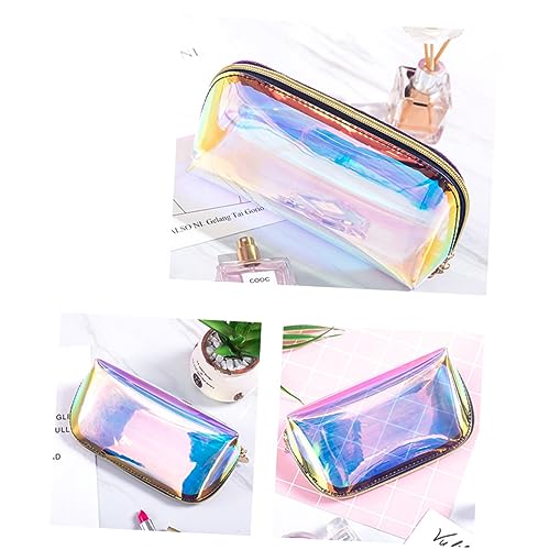 OATIPHO 2 Stück Transparente Kosmetiktasche Teiliges Wasserdichtes Make Up Handtaschen für Damen Glänzendes Klares Design für Reisen und Partys von OATIPHO