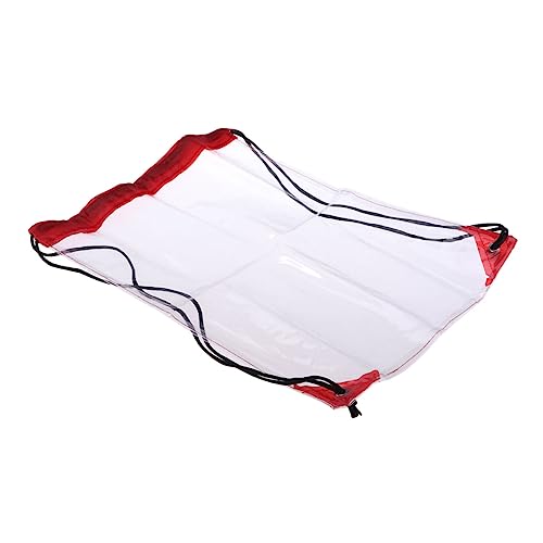 OATIPHO 2 Stück Transparente PVC Zugbeutel Wasserdichter Rucksack für Reisen Shopping Outdoor Aktivitäten Rot Großer Stauraum Modisches Design für Fitness Freizeit OATIPHO 2 Stück Transparente PVC Zugbeutel Wasserdichter Rucksack für Reisen Shopping Outdoor Aktivitäten Rot Großer Stauraum Modisches Design für Fitness Freizeit von OATIPHO