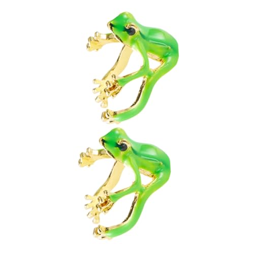 OATIPHO 2 Stück Verstellbares Set Frosch Ringe Damen Offener Ring Lustiger Schmuck Freundschaftsgeschenk Niedliches Tier Design Alltag Party Accessoire von OATIPHO