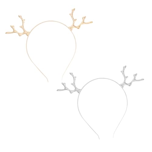 OATIPHO 2 Stück Weihnachtsgeweih Haarreif Lustiges Reh Kostüm Accessoire für Erwachsene Festliches Haarschmuck für Karneval und Weihnachtsfeiern Klassisches Design für Fröhliche von OATIPHO