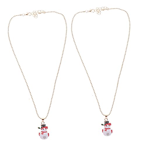 OATIPHO 2 Stück Weihnachtsschneemann Halskette Teiliges Legierung Anhänger Modisch Party Schmuck für Frauen und Festliche Anlässe OATIPHO 2 Stück Weihnachtsschneemann Halskette Teiliges Legierung Anhänger Modisch Party Schmuck für Frauen und Festliche Anlässe von OATIPHO