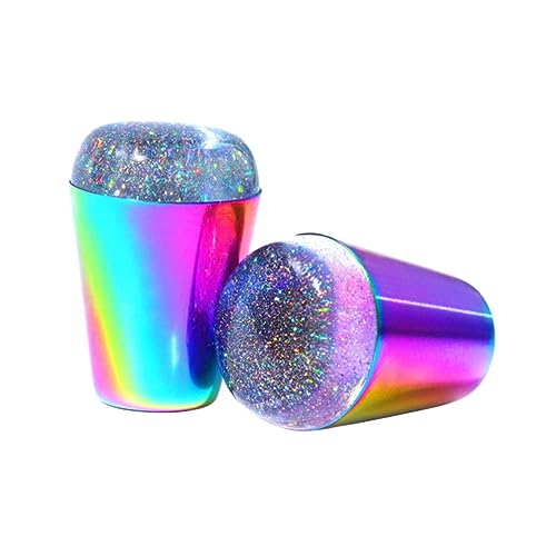 OATIPHO 2 Stücke Teiliges Nagelstempel Transparente Stempel für Nail Art Elastisch und Einfach zu Bedienen Maniküre Anfänger Große Stempel für Nageldesigns von OATIPHO
