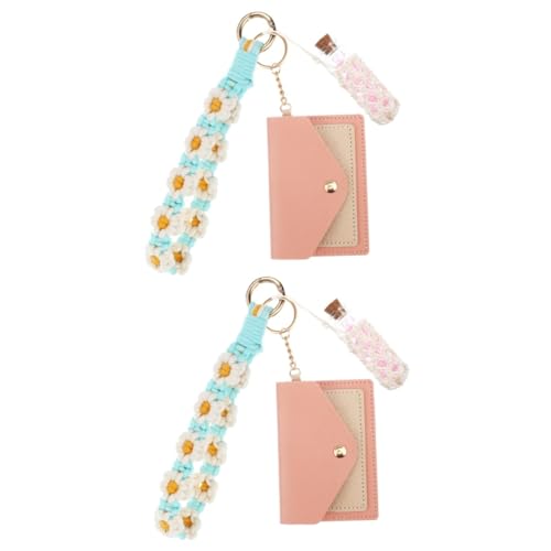 OATIPHO 2St Schlüsselanhänger-Geldbörsen-Set Karten Halter Card Holder süße Geldbörse Mini-Geldbörse für Damen Armband-Geldbörse mit Schlüsselanhänger Schlüsselbund-Geldbörse wasserdicht von OATIPHO