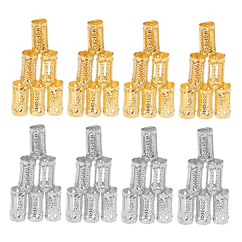 OATIPHO 200 Stück Dreadlocks Ringe Haarschmuck Haarringe für Zöpfe Kreative Haaraccessoires Gold und Silber für DIY Flechtfrisuren und Dreadlock Zubehör von OATIPHO