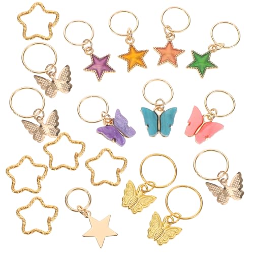 OATIPHO 20stücke Bunte Schmetterlings-haarclips Haarcharms Für Dreadlocks Frühlingshaarschmuck Kein Verrutschen Vielseitige Haaraccessoires Für Verschiedene Styles von OATIPHO