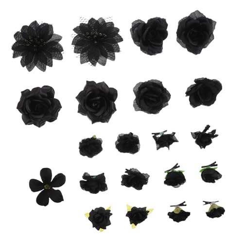 OATIPHO 21stücke Künstliche Rosenblütenköpfe Haarspangen Damen Boho Braut-haarschmuck Realistische Kunstrosen Haarnadeln Diy Für Hochzeiten Partys Und Täglichen Gebrauch von OATIPHO