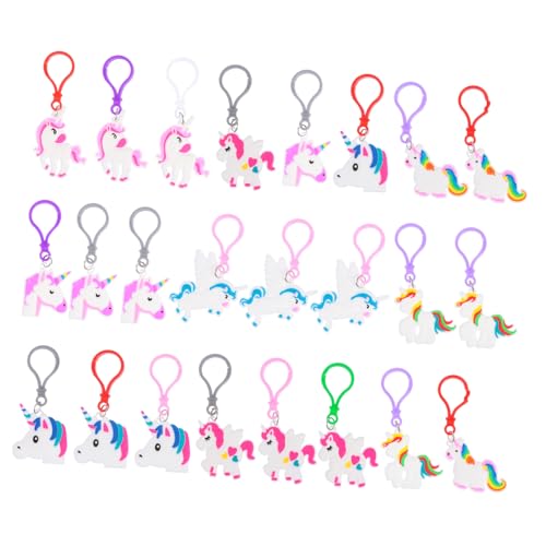 OATIPHO 24st Einhorn Schlüsselanhänger Cartoon -schlüsselbund Auto Schlüsselanhänger Anhänger Zum Aufhängen Einer Tasche Einhorn-anhänger Zubehör Zum Aufhängen Von Einhörnern Kieselgel von OATIPHO