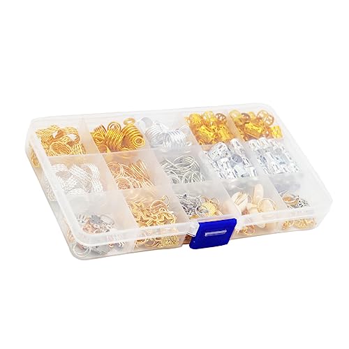 OATIPHO 280 Stück Teiliges Dreadlocks Haarschmuck Set Haarringe für Dreadlocks für Lange Kurze Lockige und Glatte Haare für Partys und Besondere Anlässe von OATIPHO