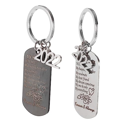 OATIPHO 2pcs 2022 Graduation Cap Schlüsselanhänger Schlüsselanhänger Schlüssel Tasche Hängen Edelstahl Schlüsselanhänger Schlüsselanhänger Rund von OATIPHO