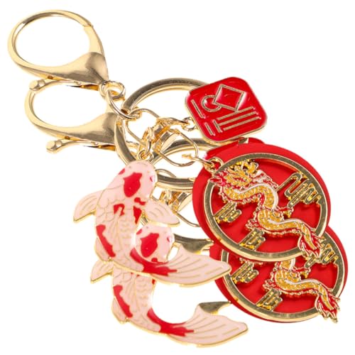 OATIPHO 2stücke Dragon Year Schlüsselanhänger Japanische Koi Glücksbringer Für Neujahr Dekorativer Schlüsselring Vielseitiger Taschenanhänger Für Handtaschen Und Rucksäcke OATIPHO 2stücke Dragon Year Schlüsselanhänger Japanische Koi Glücksbringer Für Neujahr Dekorativer Schlüsselring Vielseitiger Taschenanhänger Für Handtaschen Und Rucksäcke von OATIPHO