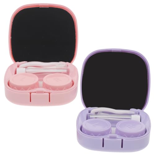 OATIPHO 2sätze Kontaktlinsenbehälter Auslaufsicher Tragbarer Linsenbehälter Für Reisen Passt in Tasche Rucksack Koffer Schützt Linsen Vor Verschmutzung von OATIPHO