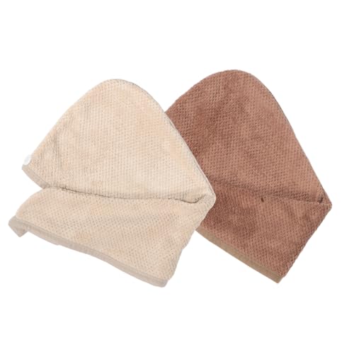 OATIPHO 2St Ananas-Trockenhaarkappe Borste Gesicht Duschhaube Badehandtücher Linsentücher haarhandtuch haartrocknungsmütze Haarkappe für die Dusche trockenes Haarkappentuch Korallenvlies von OATIPHO