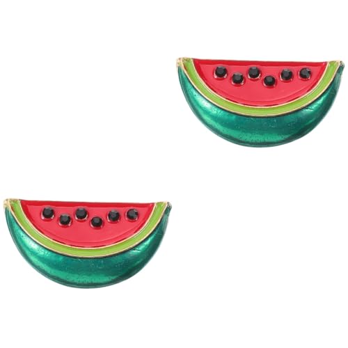 OATIPHO 2St Bankettbrosche Gehäkeltes Kürbis-Set Wassermelonen-Einfädler-Spielzeug Kürbiskostüm für Kinder khimar hijab paket weihnachtsj Broschennadel Wassermelonen-Brosche Hülse Schmuck von OATIPHO