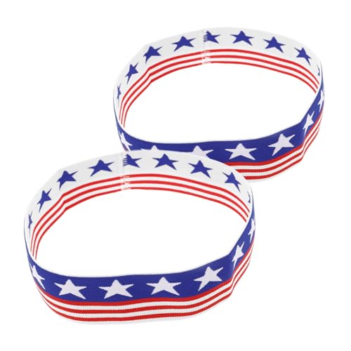 OATIPHO 2St Flaggen-Stirnband Haarband Dehnbares Stirnband Kopfband für Frauen Haarnadel- sportliches Schweißband Bands elastisches Sport- Dekoratives Stoff von OATIPHO