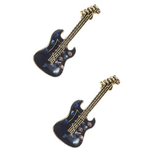 OATIPHO 2St Gitarrenbrosche Gitarre aus Metall Geschenk für Männer abstecknadeln pinns Geschenke Gitarren-Kleidungsbrosche Kragenbrosche Musikinstrument schmücken Abzeichen Stift Fräulein von OATIPHO