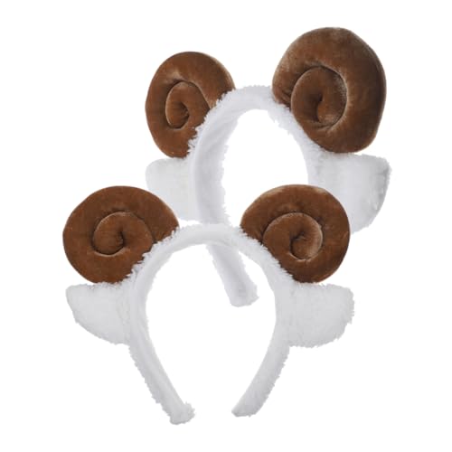 OATIPHO 2stücke Haarband Mit Schafsohren-elementen Cartoon-haar-schmuck-stirnband Party-kopfschmuck Für Maskeraden Musikfestivals Cosplay Und Karneval von OATIPHO