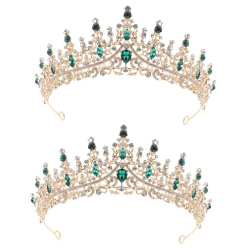 OATIPHO 2St Krone Diamantkristall Brautkopfschmuck haarschmuck Tiara Hochzeitsdiademe für die Braut hochzeit kopfschmuck Hochzeitskleid Kleidung Stirnband Kopfbedeckung Fräulein Strass von OATIPHO