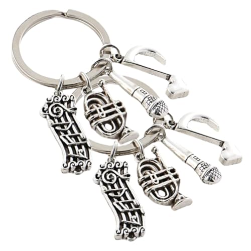 OATIPHO 2stücke Metall Musik Schlüsselanhänger Im Trompeten-Stil Noten-mikrofon Design Für Taschen Handtaschen Und Rucksäcke Für Musikliebhaber Und Besondere Anlässe von OATIPHO