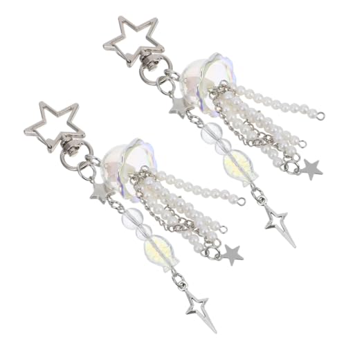 OATIPHO 2stücke Jellyfish Schlüsselanhänger Mit Sternen-Pendeln Süße Dekoration Für Handtaschen Und Rucksäcke Für Mädchen Praktische Und Stilvolle Schlüsselanhänger Für Alltag von OATIPHO