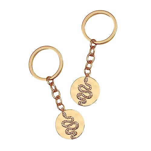 OATIPHO 2stücke Schlüsselanhänger Mit Kreativen Schlangenanhängern Goldene Farbgebung Für Taschen Und Schlüsseldekoration Stilvolles Design Für Zu Geburtstagen Und Feiertagen von OATIPHO