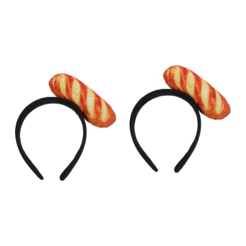 OATIPHO 2St Stirnband aus Lebensmittelimitat Haarband hair- Partyaccessoire Haar Klammern Gut Brot Haarreifen Foto-Requisite Cosplay Haarnadel Geschenk Haarschmuck Kopfbedeckung Stoff von OATIPHO