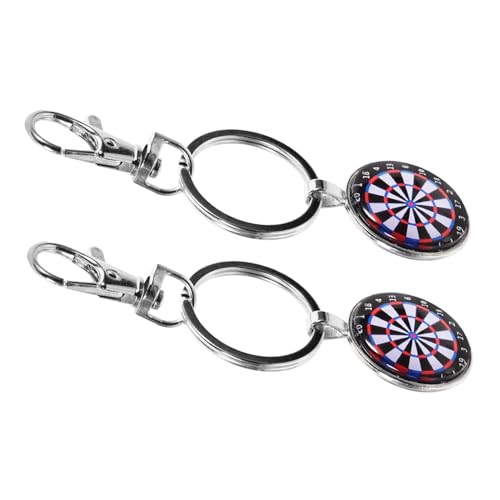 OATIPHO 2St Zeit-Edelstein-Schlüsselanhänger Kartenhalter Planke Ringe Schlüsselband graceling bastelzeug Dartscheiben-Anhänger-Zubehör modischer Sport-Schlüsselanhänger Azusa-Legierung von OATIPHO