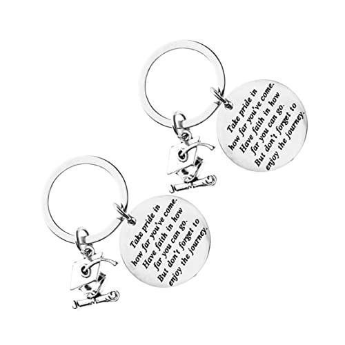OATIPHO 2St kreative Schlüsselanhänger Hochzeitsschlüssel Ende tatsächl abschlussgeschenk Key Chain car Decoration autodeko Abschluss Schlüsselanhänger Schmuck für Schlüsselanhänger Silver von OATIPHO
