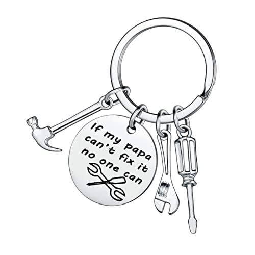 OATIPHO 2stücke Edelstahl Schlüsselanhänger Für Opa Robuste Und Stilvolle Schlüsselringe Mit Werkzeug- Für Weihnachten Und Geburtstage von OATIPHO