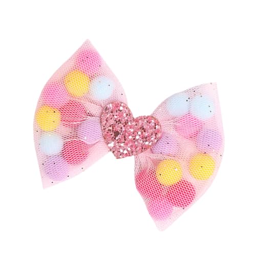 OATIPHO 2Stücke Glitzer Haarspangen für Mädchen Bunte Schleifen Haarklammern aus Mesh für Besondere Anlässe und Alltag von OATIPHO
