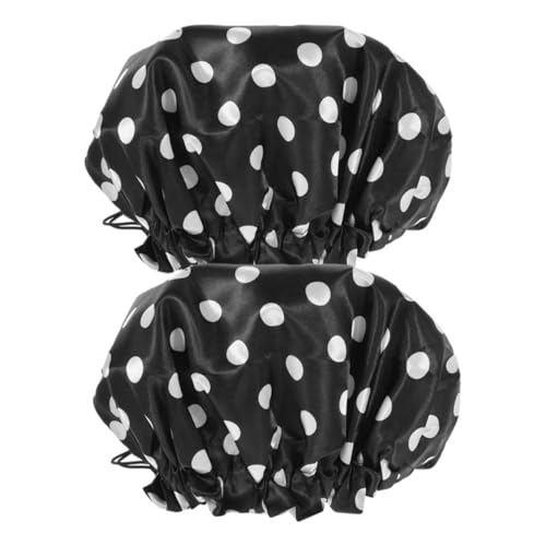 OATIPHO 2stücke Elastische Badekappe Für Damen Duschhaube Aus Satin Bademütze Mit Gummiband Atmungsaktive Duschhauben Für Langes Haar Badehut Wiederverwendbar von OATIPHO