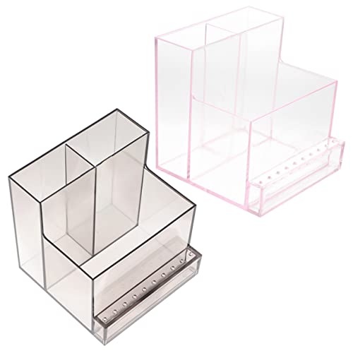 OATIPHO 2Stücke Nagelbohrer Halter Organizer für Nagelschleifmaschinen Transparente Aufbewahrungsbox für Fräser für Nagelkunst im Salon oder Zuhause Leicht von OATIPHO