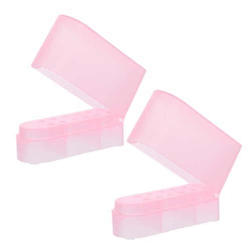 OATIPHO 2stücke Nagelbohrer Aufbewahrungsbox Organizer Mit Transparentem Design Für Maniküre Werkzeugzubehör Nagelzubehör Und Bohrerhalter Zum Lagern Und Präsentieren Kleiner von OATIPHO