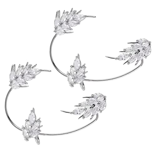 OATIPHO 2stücke Ohrclips Bohren Glänzende Ohrmanschetten Für Damen Nicht Durchdringende Ohrringe Leicht Und Komfortabel Zu Tragen von OATIPHO