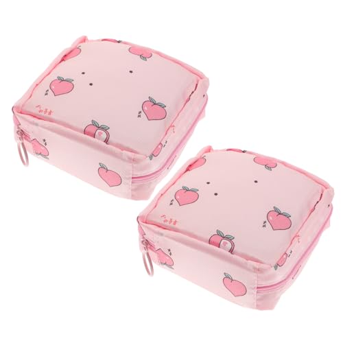 OATIPHO 2Stücke Tragbare Aufbewahrungstaschen für Menstruationspads Cartoon Design Hochwertiges Oxford Material für Damen und Reisen von OATIPHO
