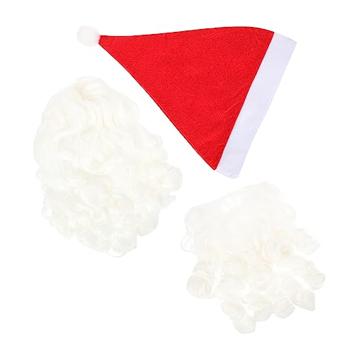 OATIPHO 2sätze Weihnachtsmann Kostüm Mit Mütze Perücke Und Bart Für Cosplay Festlichkeiten Und Weihnachtsfeiern Bequeme Und Langlebige Weihnachtsdeko Für Erwachsene von OATIPHO
