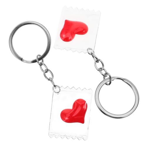 OATIPHO 2st Geldbeutel Sperren Liebesherz-schlüsselanhänger Schwerlastschlüssel Gepäck Handy-anhänger Riementasche Geldbörse Pärchen-schlüsselanhänger Große Tragetasche Reisetasche Metall von OATIPHO
