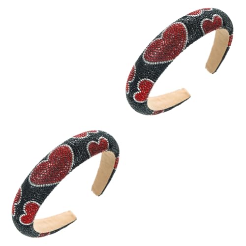 OATIPHO 2St Ich liebe Haaraccessoires Stirnband graceling Hochwertig حجاب gems Haarschmuck für Damen Stirnbänder für Frauen kurze Haare Temperament Kopfbedeckung schmücken Fräulein Schwamm von OATIPHO