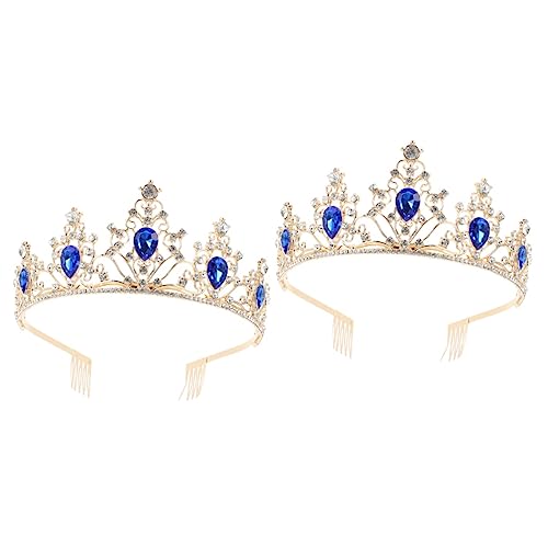 OATIPHO 2st Krone Haarschmuck Hochzeit Stirnband Hochzeitszubehör Tiara Für Die Hochzeit Der Braut Geburtstagskronen Für Frauen Kronen Und Diademe Braut-tiara Gürtel Große Krone Fräulein von OATIPHO