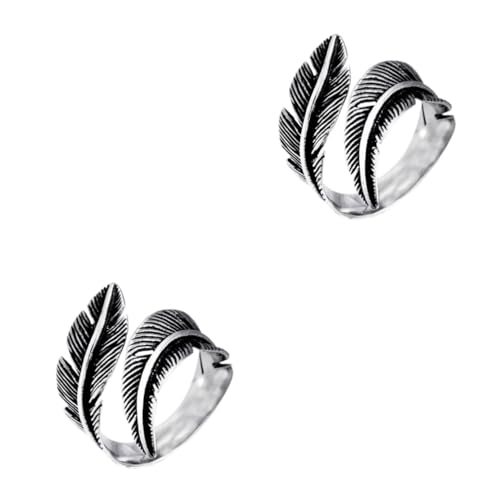 OATIPHO 2st Männer Ringe Ring Für Männer Punk-ringe Sterlingsilberringe Für Frauen Schicke Handaccessoires Ringe Aus Sterlingsilber Herrenringe Sterling Offener Ring Mode Schmuck Mann von OATIPHO