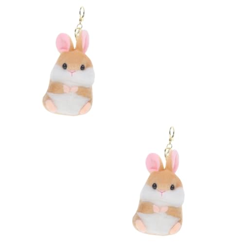 OATIPHO 2st Plüsch-Hamster-anhänger Hamster-plüschtier Plüschtier-schlüsselanhänger Hamster-kuscheltiere Hamster-plüschpuppe Kawaii Geldbörse Charme Wagen Spielzeug Fräulein Pp-Baumwolle von OATIPHO