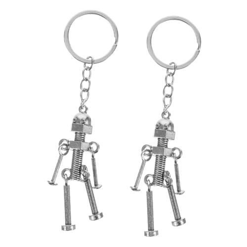 OATIPHO 2stücke Robot Schlüsselanhänger Kreative Metall Schlüsselringe Für Taschen Rucksäcke Dekoration Niedliche Und Stilvolle Schlüsselanhänger Für Alltag Oder Besondere von OATIPHO