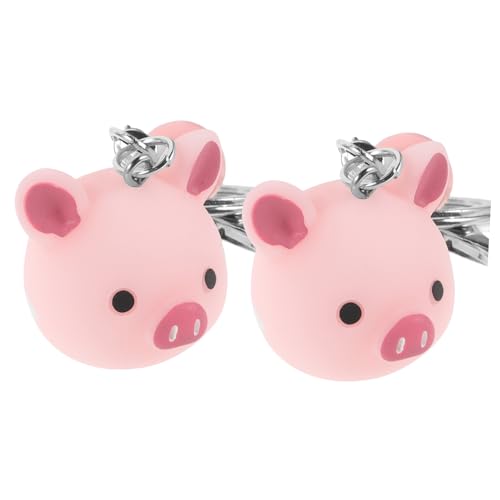 OATIPHO 2st Schlüssel Anhänger Schlüsselanhänger-Clip Plüsch Kette Schlüsselbänder Süßer Schlüsselanhänger Schlüsselringe Halter Männer- Zubehör Für Meerschweinchen Rosa Zinklegierung von OATIPHO