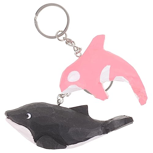 OATIPHO 2stücke Schlüsselanhänger Lustige Strapazierfähige Taschenanhänger Für Schlüssel Rucksack Auto Handgefertigte Deko Mit Walfisch-Design Für Kreative -projekte von OATIPHO