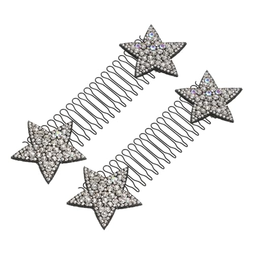 OATIPHO 2 Stück Silberner Haarkamm in Sternform Lebendige Stern-haarprodukte für Frauen Haarfixierkamm Verdeckte Haarnadel Haar-fixiermittel für Den Täglichen Gebrauch von OATIPHO