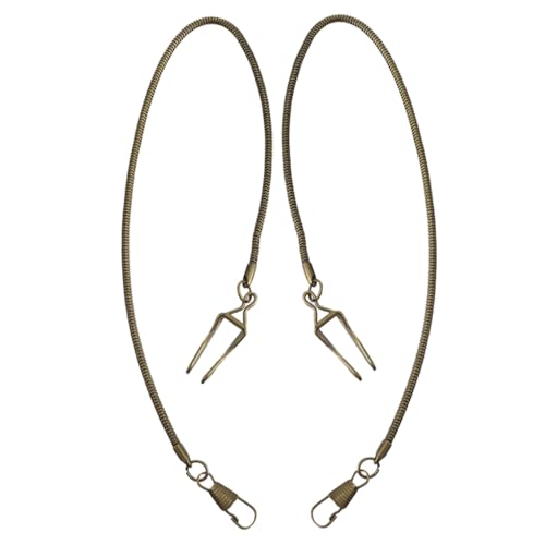 OATIPHO 2st Taschenuhrkette Ersatzzubehör Vertikale Klammer Ersatzset Gewöhnlicher Kleiderhaken Kartenhalter Hängender Diffusor Uhren Für Männer Brennerknopf Gleitlager Metall Coffee von OATIPHO