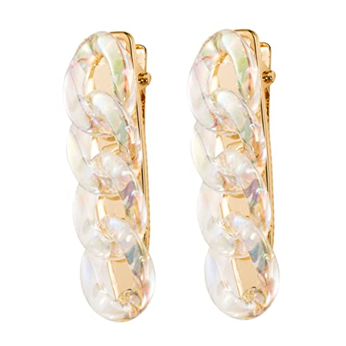 OATIPHO 2stücke Acryl Kette Haar Clip Kreative Frauen Haar Tragen Chic Entenschnabel Clip Accessoire Für Mädchen Und Damen von OATIPHO