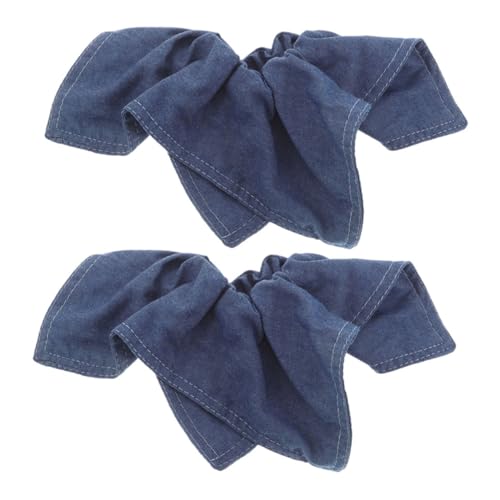 OATIPHO 2stücke Damen Denim Blau Schal Haargummi Elastisches Haarband Für Haartypen Und Für Lässige Und Anlässe von OATIPHO