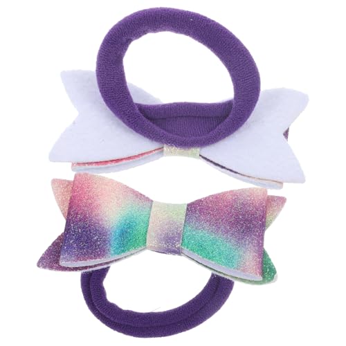 OATIPHO 2stücke Elastische Pferdeschwanzhalter Glitzer Haarschleifen Für Mädchen Elastische Haargummis Süße Haarschleifen Für Junge Mädchen Und von OATIPHO